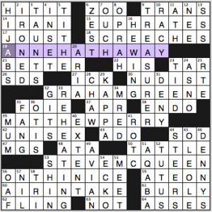 NY Times crossword solution, 11 10 15, no 1110