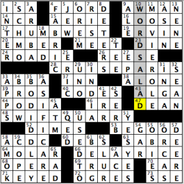 CrosSynergy/Washington Post crossword solution, 11.19.15: "Tom and Jerry"