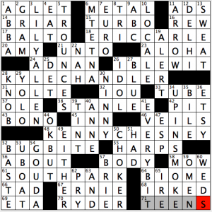 BuzzFeed puzzle 11.23.15, "Tales of a Fourth Grade Nothing," by Neville Fogarty