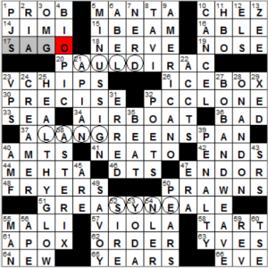 NY Times crossword solution, 12 30 15, no 1230