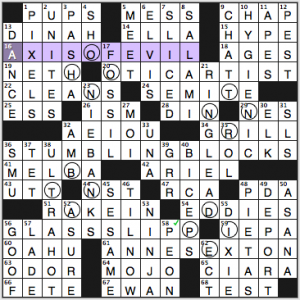 NY Times crossword solution, 12 10 15, no 1210