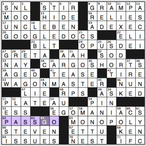 NY Times crossword solution, 12 31 15, no 1231