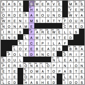 NY Times crossword solution, 1 1 16, no 0101