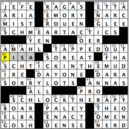 CrosSynergy/Washington Post crossword solution, 12.02.15: "Schmaltzy Solving"