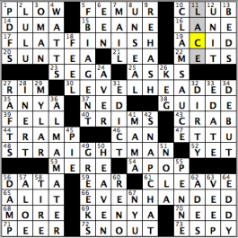 CrosSynergy/Washington Post crossword solution, 12.08.15: "No Bumps"
