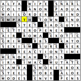 CrosSynergy/Washington Post crossword solution, 12.10.15: "Chain Gang"