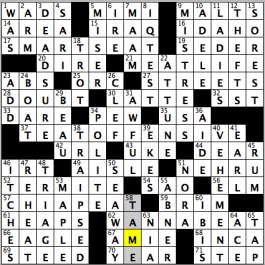 CrosSynergy/Washington Post crossword solution, 12.23.15: "A Bonus"
