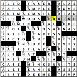 CrosSynergy/Washington Post crossword solution, 01.04.16: "Travel Rearrangements"