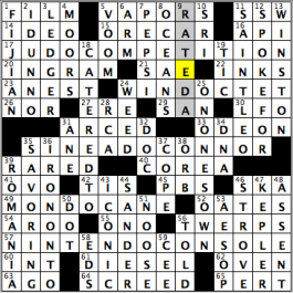 CrosSynergy/Washington Post crossword solution, 01.07.15: "In-Doc-Trination"