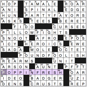 NY Times crossword solution, 1 4 16, no 0104