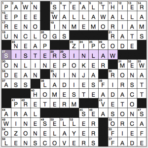 NY Times crossword solution, 1 15 16, no 0115