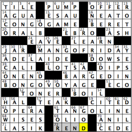 CrosSynergy/Washington Post crossword solution, 02.08.16: "Go-Between"