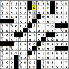 CrosSynergy/Washington Post crossword solution, 02.17.16: "Extra! Extra!"
