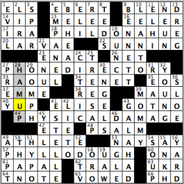 CrosSynergy/Washington Post crossword solution, 02.19.16: "Four Degrees of Separation"
