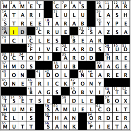 CrosSynergy/Washington Post crossword solution, 02.20.16: "Horsing Around"