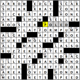 CrosSynergy/Washington Post crossword solution, 02.26.16: "Cardio Workout"