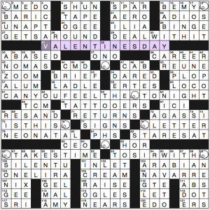 NY Times crossword solution, 2 14 16 "All You Need"