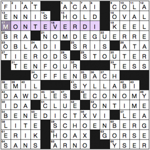 NY Times crossword solution, 2 19 16, no 0219