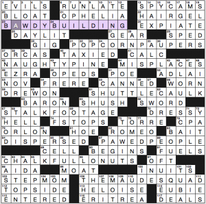 NY Times crossword solution, 2 21 16, "Awesome!"