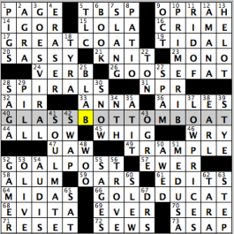 CrosSynergy/Washington Post crossword solution, 03.10.16: "Kid Around"