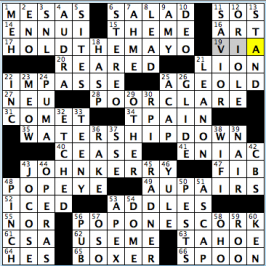 CrosSynergy/Washington Post crossword solution, 03.24.16: "County Fare"