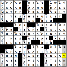 Los Angeles Times crossword solution, 03.28.16