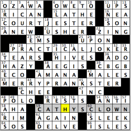 CrosSynergy/Washington Post crossword solution, 04.01.16: "Fools"