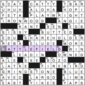 NY Times crossword solution, 3 14 16, no 0314