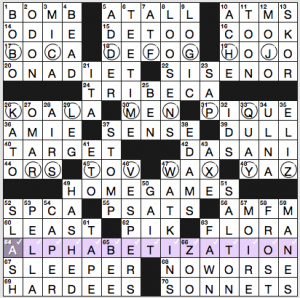 NY Times crossword solution, 3 22 16, no 0322