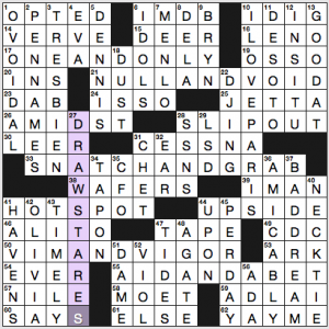 NY Times crossword solution, 3 31 16, no 0331