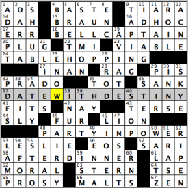 Los Angeles Times crossword solution, 04.05.16