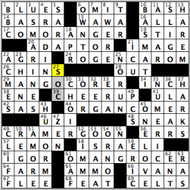 CrosSynergy/Washington Post crossword solution, 04.16.16: "Greco-Roman Wrestling"