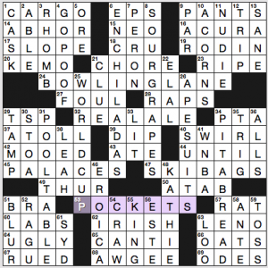 NY Times crossword solution, 4 11 16, no 0411