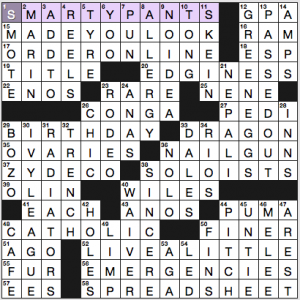 NY Times crossword solution, 4 22 16, no 0422
