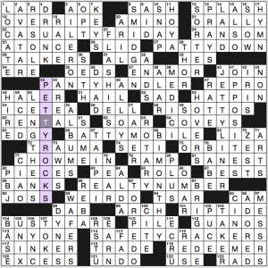 NY Times crossword solution, 4 24 16, "Tee Time"