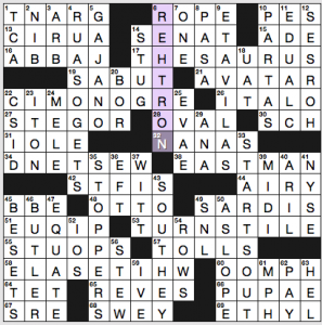 NY Times crossword solution, 4 28 16, no 0428