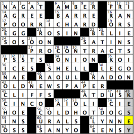 CrosSynergy/Washington Post crossword solution, 05.04.16: "Opposites Attract"
