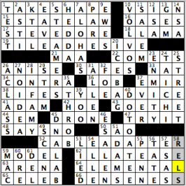 CrosSynergy/Washington Post crossword solution, 05.04.16: "Sharing the Lead"
