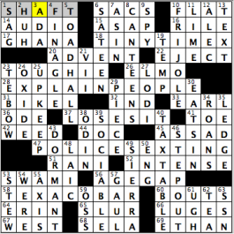 CrosSynergy/Washington Post crossword solution, 05.11.16: "Together with Your Ex"
