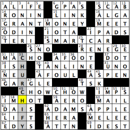 CrosSynergy/Washington Post crossword solution, 05.13.16: "Once in Love With Her"