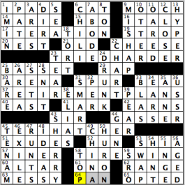 CrosSynergy/Washington Post crossword solution, 05.16.16: "Spare Change"