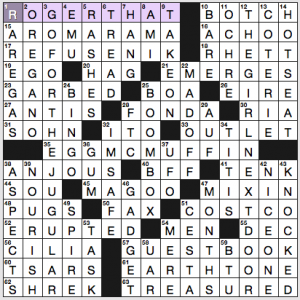 NY Times crossword solution, 5 20 16, no 0520