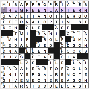 NY Times crossword solution, 5 21 16, no 0521