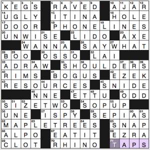 NY Times crossword solution, 5 24 16, no 0524
