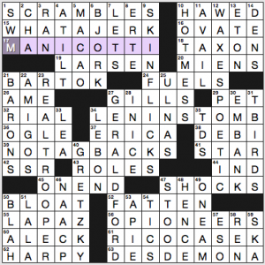 NY Times crossword solution, 5 27 16, no 0527