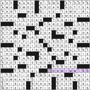 LA Times crossword solution, 5 28 16 "Pool Party"