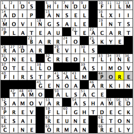 CrosSynergy/Washington Post crossword solution, 07.01.16: "Picture Frames"