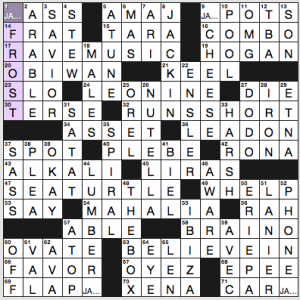 NY Times crossword solution, 6 2 16, no 0602