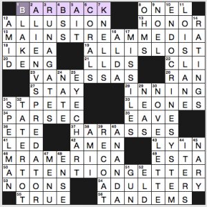 NY Times crossword solution, 6 18 16, no 0618