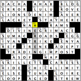 CrosSynergy/Washington Post crossword solution, 07.09.16: "I'm Coming!"